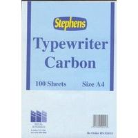 Stephens 100 Sheets Typewriter Carbon with Hanging Bags - Black (Pack of 10 )