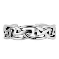 sterling silver trinity knot cuff style adjustable toe ring