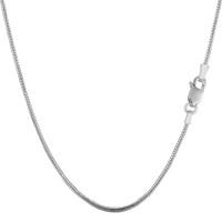 sterling silver rhodium plated round snake chain necklace 14mm