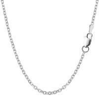 sterling silver rhodium plated cable chain necklace 23mm