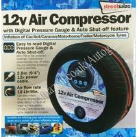 Streetwize SWAC15 12v Car Tyre Shape Digital Air Compressor Inflator Electric Pump