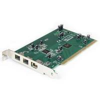 startechcom 3 port 2b 1a pci 1394b firewire adapter card with dv editi ...