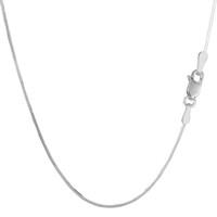 sterling silver rhodium plated octagonal snake chain necklace 1 2mm