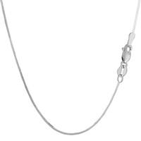 sterling silver rhodium plated octagonal snake chain necklace 13mm