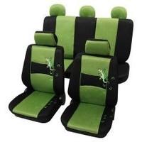 Stylish Green & Back Gecko Design Car Seat Covers - Mitsubishi Pajero up-2000