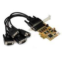 StarTech.com 4 Port PCI Express (PCIe) RS232 Serial Card w/ Power Output and ESD Protection