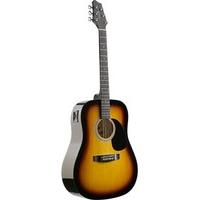 stagg sw201sb vt electro acoustic dreadnought guitar