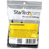 StarTech M5 Mounting Screws for Server Rack and Cabinet 12 mm Black (Pack of 50)