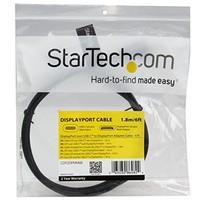 StarTech.com USB-C to DisplayPort Adapter Cable - 6 ft. (2 m) - Thunderbolt 3 Compatible - Black - 4K 60Hz