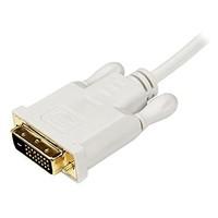 StarTech.com 6 ft Mini DisplayPort to DVI Adapter Cable - Mini DP to DVI Video Converter - MDP to DVI Cable for Mac / PC 1920x1200 - White
