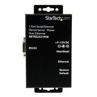 StarTech.com 1 Port RS232 Serial Ethernet Device Server - PoE Power Over Ethernet - serial servers (Windows 2000, Windows 2000 Professional, Windows V