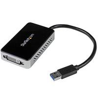 StarTech USB 3.0 to DVI External Video Card Multi Monitor Graphics Adapter with Built-in One Port USB Hub