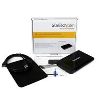 StarTech 2.5inch USB 2.0 External Hard Drive Enclosure for SATA HDD - Black
