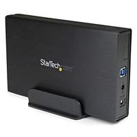 StarTech.com 3.5 inch Aluminum Enclosure for USB 3.0 External SATA III SSD/HDD - Black