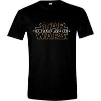 star wars vii mens the force awakens main logo t shirt xxl