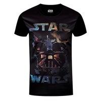 STAR WARS Men\'s Darth Vader All-Over T-Shirt, Black, Large