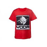 Star Wars Kids Boys Yoda Framed Close-Up T-Shirt | 146/152 | Red