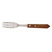 Steak Fork - Wooden Handle 18/0 Stainless Steel. Box Quantity: 12.