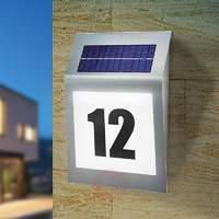 style solar design house number light