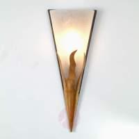 Stylish wall lamp FIAMMA in rust-gold