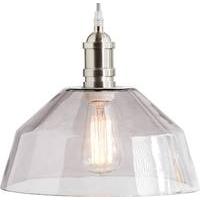 Starkey Smoked Glass Pendant, Nickel