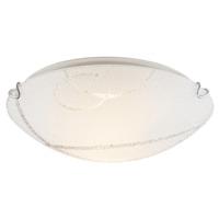 Stylish Textured Frosted and Clear Flush Ceiling Lighting Fitting