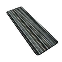 Stripe Runner and Doormat Set Grey 57 x 150cm and 57 x 40cm