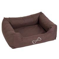 strong soft dog bed brown 120 x 95 x 28 cm l x w x h