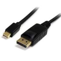 StarTech Adaptor 2m Mini DisplayPort to DisplayPort Adaptor Cable - M/M (Black)