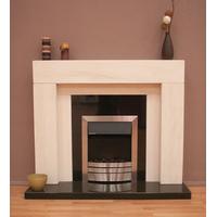 Stonehenge Limestone Fireplace Package With Power Flue Gas Fire