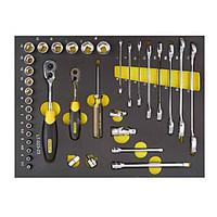 STANLEY Metric Polished Double Open Wrench 36 Pieces LT-023-23 Manual Tool Set