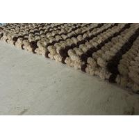 striped cotton natural bath mats pom pom 50cm x 80cm 1ft 8 x 2ft 7