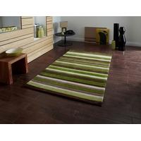 Stylish Modern Phoenix Green Striped Lounge Rug 2022 - 150cm x 230cm (4\'11\
