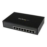 StarTech.com 8 Port Unmanaged Industrial Gigabit Power over Ethernet Switch