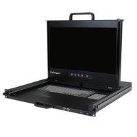 StarTech.com 1U 17 inch HD 1080p Dual Rail Rackmount LCD Console with Fingerprint Reader and Front USB Hub