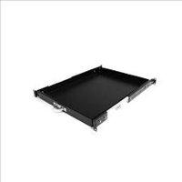 startechcom 22in black deep sliding server rack cabinet shelf