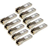 startechcom gigabit rj45 copper sfp transceiver module 10 pack