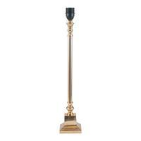 Stick Table Lamp with Square Foot, Gold