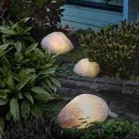 Stone Lamps with Rubber Connection, Granite 47 cm