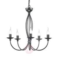 stylish chandelier rocco 5 bulb anthracite