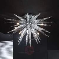 Star-shaped ceiling light Urano, crystal