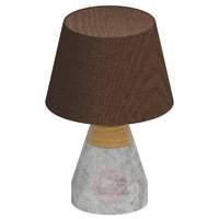 stylish tarega fabric table lamp concrete base