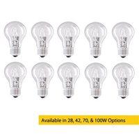 status ten pack halogen gls bulb edison screw es