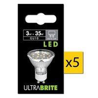 Status 5 PACK - UltraBrite 3W Warm White GU10 LED Retrofit Spotlight Bulb