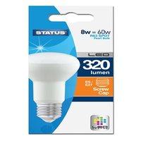 status 8w warm white edison screw es led r63 spot reflector light bulb