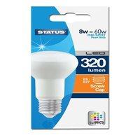 Status 8W Warm White Edison Screw ES LED R80 Spot Reflector Light Bulb