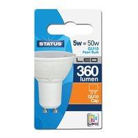 Status 5W Warm White GU10 LED Retrofit Spotlight Bulb 100 Degree