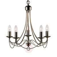 Stylish Maypole chandelier, 5-light
