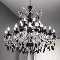 Striking VIENNA PLUS chandelier, 35-light, black