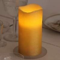 Structured real wax LED candle Linda 15 cm